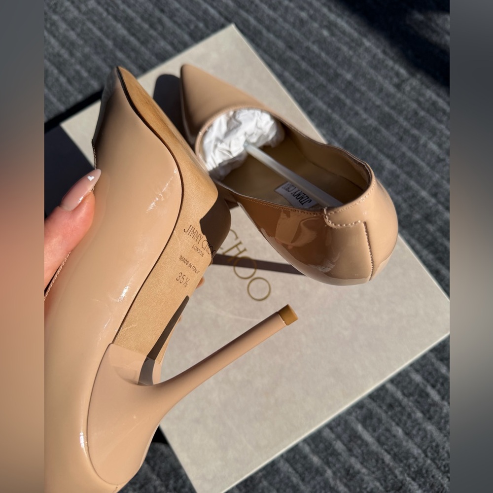 Jimmy Choo Powder Pink Patent Leather Pumps US 5.5 EU 35.5 - Picture 8 of 14